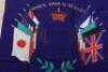 3x Assorted Colourful WW1 Embroidered Silk Flag Pictures - 8