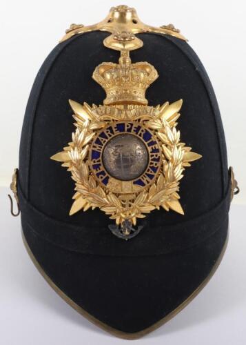 Victorian Royal Marine Light Infantry Officers Home Service Helmet
