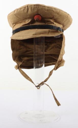 WW1 British Kings Royal Rifle Corps Officers Foul Weather &ldquo;Gor Blimey&rdquo; Peaked Cap