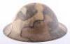 WW1 British Steel Brodie Helmet Issued to Early American Troops with Camouflage Paint Finish - 5
