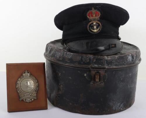 Royal Navy Petty Officers Cap Belonging to Thomas Alfred Burrows, Who Was Serving on Minesweeper Sloop HMS Jessamine When She Sunk German U-Boat U-104