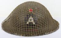 WW2 British Steel Helmet of Superintendent Fred Stansfield, Chief Officer Peak District Ambulance Service