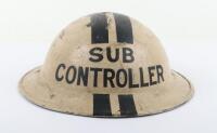 WW2 British Home Front Sub Controller Steel Helmet