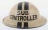 WW2 British Home Front Sub Controller Steel Helmet - 3