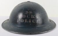 WW2 British Home Front Docks Police Steel Helmet