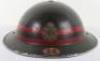 WW2 British Home Front National Fire Service (N.F.S) Section Commanders Steel Helmet for the London District of Wimbledon