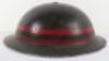 WW2 British Home Front National Fire Service (N.F.S) Section Commanders Steel Helmet for the London District of Wimbledon - 6