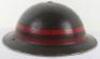 WW2 British Home Front National Fire Service (N.F.S) Section Commanders Steel Helmet for the London District of Wimbledon - 7
