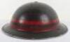 WW2 British Home Front National Fire Service (N.F.S) Section Commanders Steel Helmet for the London District of Wimbledon - 8