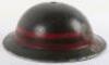 WW2 British Home Front National Fire Service (N.F.S) Section Commanders Steel Helmet for the London District of Wimbledon - 12