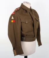 WW2 British Suffolk Regiment 1st Infantry Division Officers Battle Dress Blouse