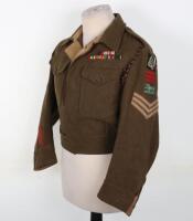 WW2 British Battle Dress Blouse 2nd / 5th Battalion Leicestershire Regiment