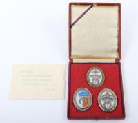 Czechoslovakian Air Force Commemorative Cased Plaque Set