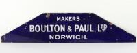 Enamel Factory Sign for Aircraft Manufacturers Boulton & Paul Ltd Norwich