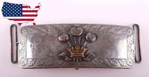 Hallmarked Silver Denbighshire Hussars Yeomanry Officers Cross Belt Pouch