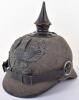 WW1 German Prussian Other Ranks Felt Ersatz Pickelhaube - 3