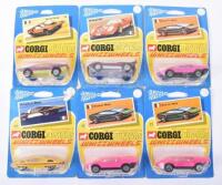 Six Corgi Juniors Whizzwheels Italian Cars