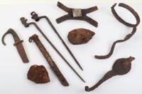 An Assortment of Battlefield Relics Recovered from Waterloo