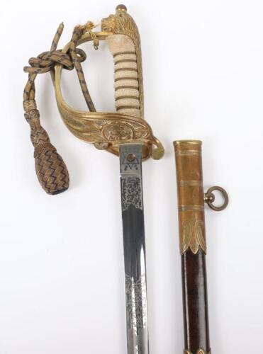 British George VI Naval Officers Sword by S W Silver and Co