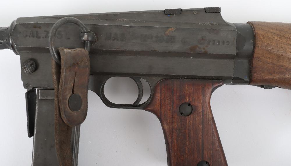 Captain Machine Gun Rare Deactivated WW2 French MAS-38 Sub Machine Gun of Captain R D ...