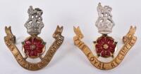 2x The Loyal (North Lancashire) Regiment Officers Cap Badges