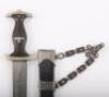 Third Reich SS Officers Chained Dress Dagger - 3