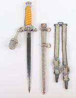 WW2 German Army Officers Dress Dagger with Hanging Straps by Ernst Pack & Sohne Siegfried Waffen