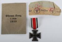 WW2 German 1939 Iron Cross 2nd Class with Paper Packet of Issue
