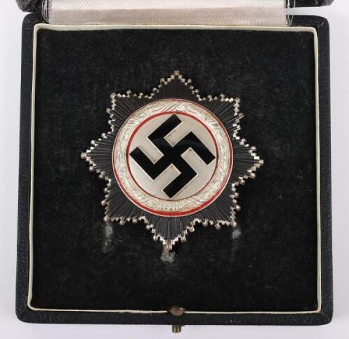 WW2 German Cross (Deutsche Kreuz) in Silver with the Original Case of Issue by C F Zimmermann Pforzheim