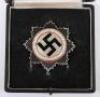 WW2 German Cross (Deutsche Kreuz) in Silver with the Original Case of Issue by C F Zimmermann Pforzheim