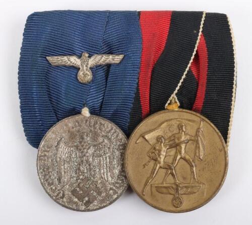 WW2 German Armed Forces Court Mounted Medal Pair