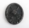 WW2 German Black Wound Badge by Eduard Hann, Oberstein / Nahe
