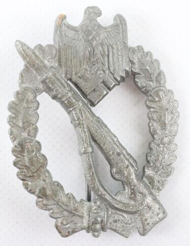 WW2 German Army / Waffen-SS Infantry Assault Badge in Silver by E Ferdinand Wiedmann, Frankfurt am Main