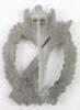 WW2 German Army / Waffen-SS Infantry Assault Badge in Silver by E Ferdinand Wiedmann, Frankfurt am Main - 4