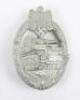 WW2 German Army / Waffen-SS Panzer Assault Badge in Silver by Karl Wurster K.G Markneukirchen /Sa