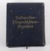 WW2 German Luftwaffe Radio Operator / Air Gunners Qualification Badge in Original Case of Issue by Jmme & Sohne, Berlin - 9