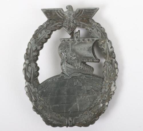WW2 German Kriegsmarine Auxiliary Cruiser War Badge by Friedrich Orth, Wien