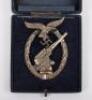 WW2 German Luftwaffe Flak Badge by C E Juncker Berlin in Original Case of Issue