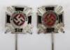 2x Variations of Third Reich Reichstreubund (Former Soldiers) Membership Pins - 2