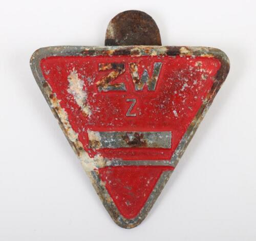 WW2 German Luftwaffe Zittwerk Factory Forced Labour Workers Identification Badge