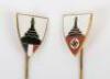 2x German Veterans Associations Stickpins - 2
