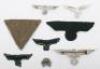 Grouping of WW2 German Cloth and Metal Insignia - 2