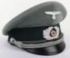 WW2 German Army Transport Section Officers Peaked Cap - 4