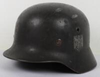 WW2 German Army M-40 Pattern Single Decal Steel Combat Helmet