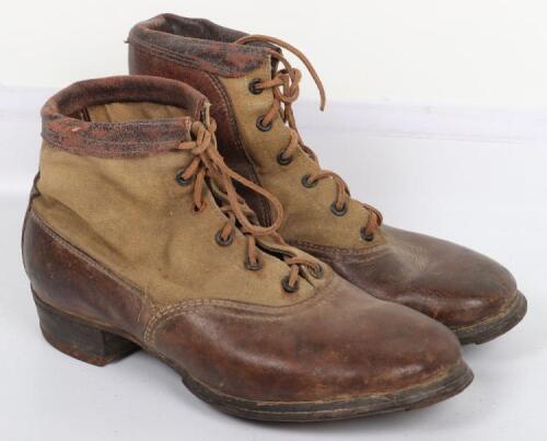 Rare Pair of WW2 German Afrikakorps / Tropical Ankle Boots