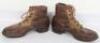 Rare Pair of WW2 German Afrikakorps / Tropical Ankle Boots - 3