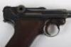Deactivated German P08 Luger Semi-Automatic Pistol in Original Holster - 9
