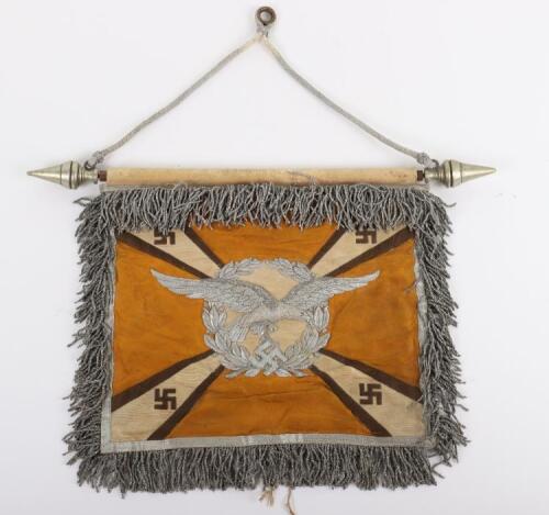 Extremely Rare WW2 German Luftwaffe Flight Section Schellenbaum Flag Liberated from Wunstorf Airbase in 1945