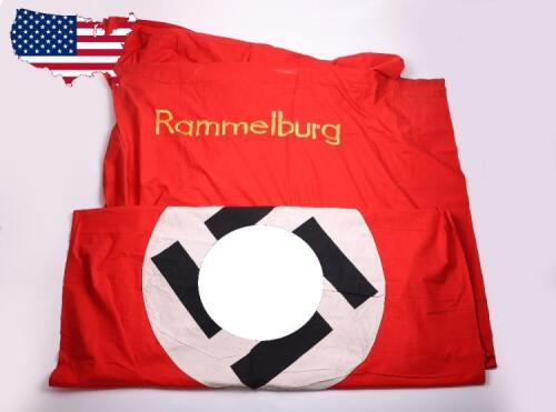 Large Third Reich NSDAP Drape for the Town of Rammelburg, Possibly Taken From Rammelburg Castle