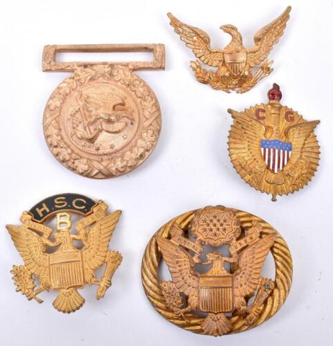 American Naval & Coastguard Badges and Waist Belt Clasps